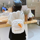 Personalised Rabbit Backpacks Name Portable Children Travel Shopping Rucksacks