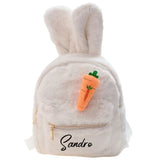 Personalised Rabbit Backpacks Name Portable Children Travel Shopping Rucksacks