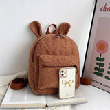 Personalised Embroidery Backpack with Bear Shoulder Bags