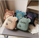Embroidered Bear Backpack for Kids and Women
