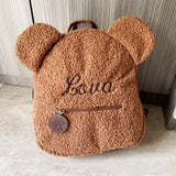 Personalised Bear Backpack Embroidered Portable Children Travel Rucksack