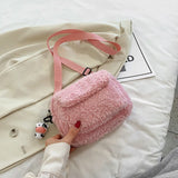 Personalised Plush Crossbody Shoulder Bag Casual Tote