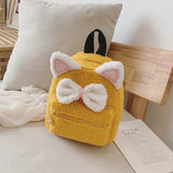 Mini Personalized Fluffy Cat Backpack for Girls