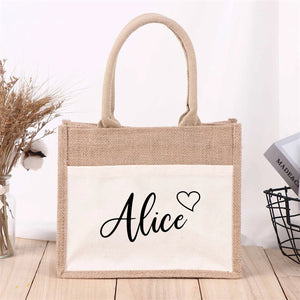 Personalised Name Bridesmaid Tote Bag Gift for Bridesmaid
