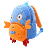 Personalised Crab Toddler Backpack, Soft Plush Mini Travel Bag
