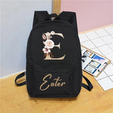 Personalised Name Initial Backpack Pink Letter Girls Kid Nursery Child