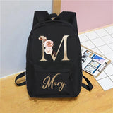Personalised Name Initial Backpack Pink Letter Girls Kid Nursery Child