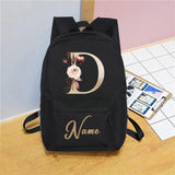 Personalised Name Initial Backpack Pink Letter Girls Kid Nursery Child