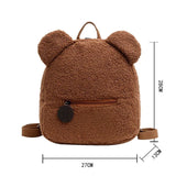 Personalised Plush Bear Backpack for Girls with Your Name