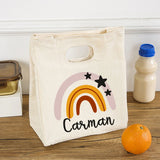 Personalized Rainbow Name Lunch Bag for Women Kids