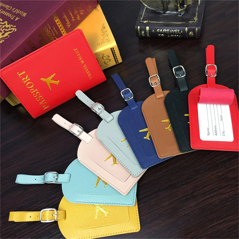 Personalised Passport Holder & Luggage Tag Set