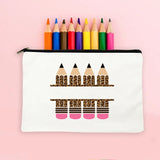 Personalised Teacher Name Zipper Makeup Bags Travel Wash Storage Pouch