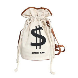 Dollar Printed Canvas Crossbody Bag