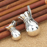 Thai Silver Vintage Pendant 925 Sterling Silver Lucky Money Bag