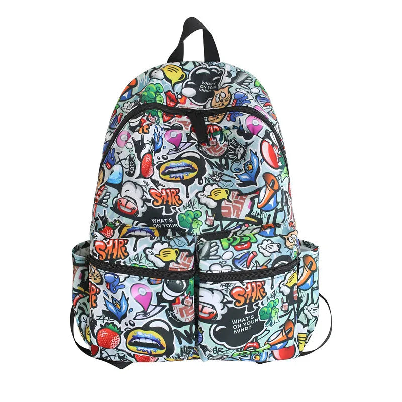 Personality Graffiti Large-capacity Student Backpack