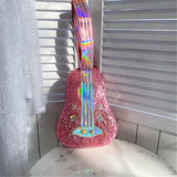 Personality Guitar-shaped PU Leather Shoulder Bag