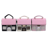 House Shaped Leather Women Handbags Creative Girl Crossbody Bag