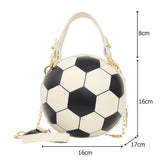 INS Women Ball Bag Soft PU Leather Round Crossbody Hand Bags Female Basketball B