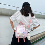 Reflective Diagonal Bag Japanese Girl Backpack Student Women's Mini Bag