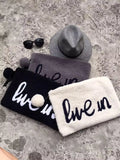 Personality Letters Fur Women's Handbag Clutch Purse Warm Shoulder Bag