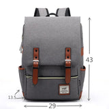 Retro Canvas Outdoor Travel Backpack Air Cushion Belt ZF10163