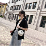 Printed Basketball Chain Messenger Bag for Women