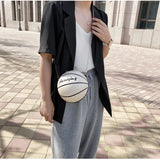 Printed Basketball Chain Messenger Bag for Women