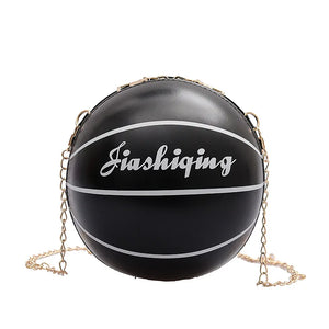 Printed Basketball Chain Messenger Bag for Women