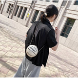 Printed Basketball Chain Messenger Bag for Women