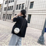 Printed Basketball Chain Messenger Bag for Women