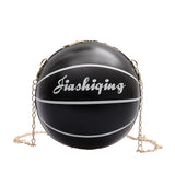 Printed Basketball Chain Messenger Bag for Women