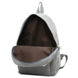 Striped Velvet Large-capacity Couple High School Student Backpack