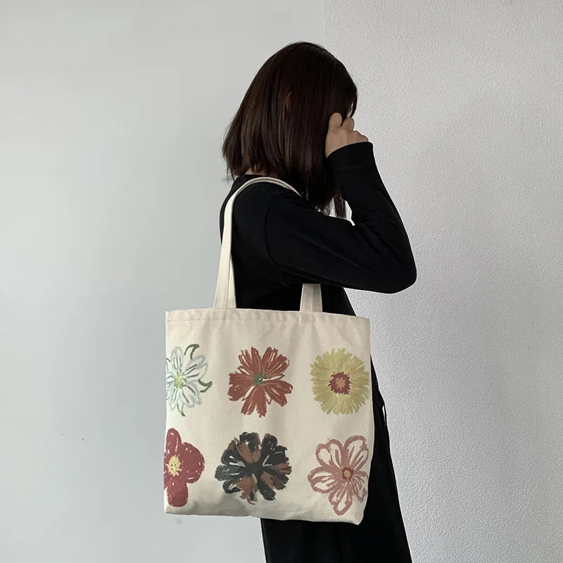Casual Canvas Shoulder Art Bag for School