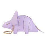 Rivets Dinosaur Shoulder Bag PU Leather Chain Crossbody Messenger Bag