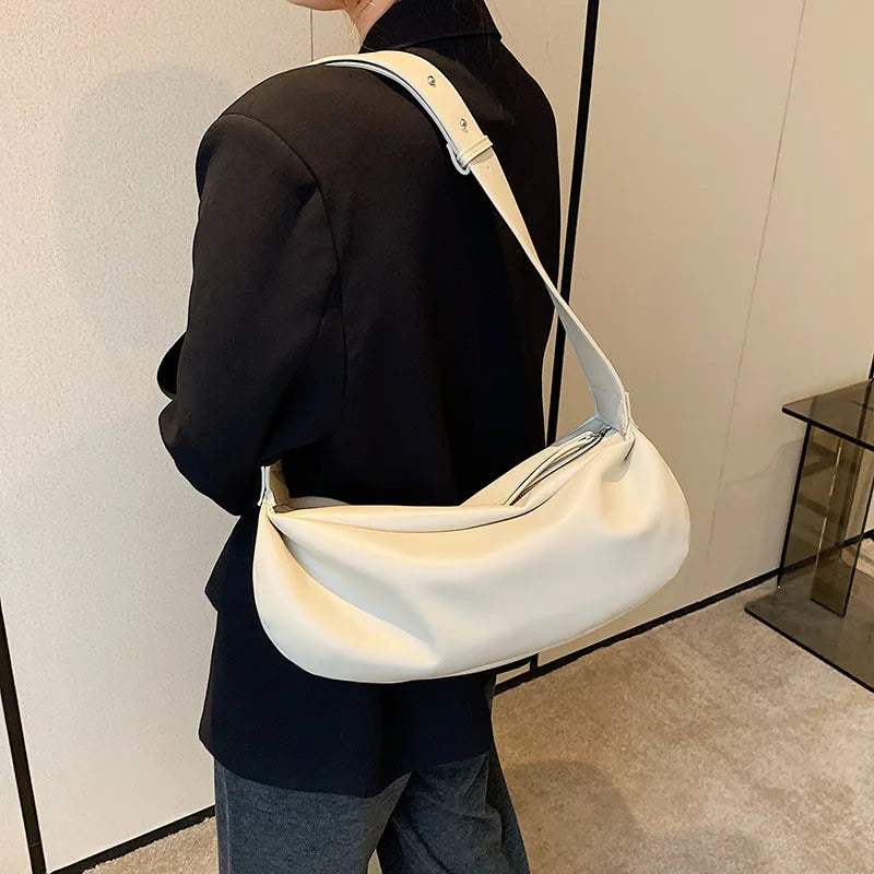 Personality PU Leather Large Capacity Shoulder Bag Texture Women Messenger Bag