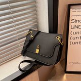 Western Style Shoulder Bag Locking Buckle Messenger Bag