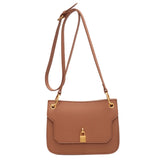 Western Style Shoulder Bag Locking Buckle Messenger Bag