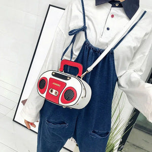 Retro Radio Shape Bag Ladies Handbag Shoulder Bag Messenger Bag