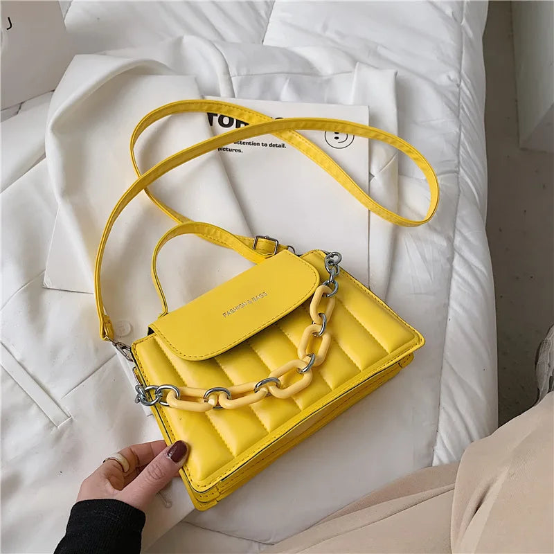 Vintage Shoulder Bags Female Chain Crossbody Small Square Bag