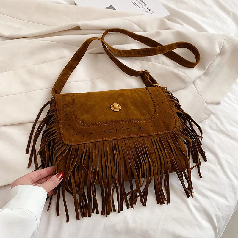 Personality Women's Crossbody Bag Scrub Leather Shoulder Purse