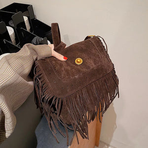 Personality Women's Crossbody Bag Scrub Leather Shoulder Purse