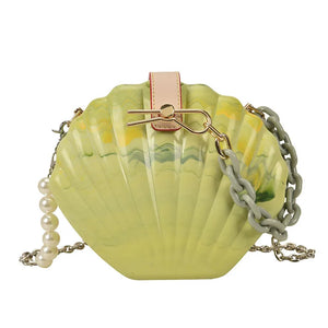Acrylic Shell Bag Shoulder Chain Box Messenger Bag