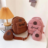 Personalized Bear Backpack for Women Mini Kids Travel Shopping Backpack