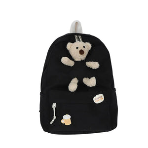 Personalized Bear Backpack Green Travel Schoolbag