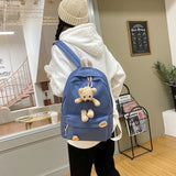 Personalized Bear Backpack Green Travel Schoolbag