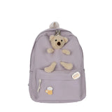 Personalized Bear Backpack Green Travel Schoolbag