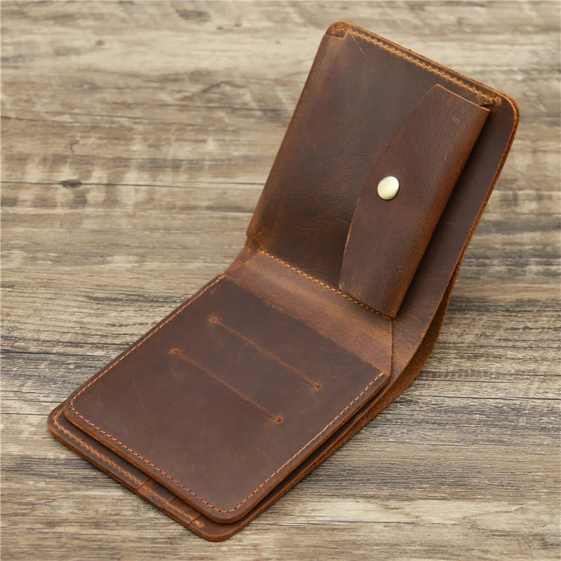 Engraved Minimalist Leather Mens Wallet