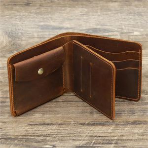 Engraved Minimalist Leather Mens Wallet