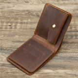 Engraved Minimalist Leather Mens Wallet