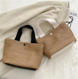 Personalized Bridesmaid Beach Bag Straw Handbag